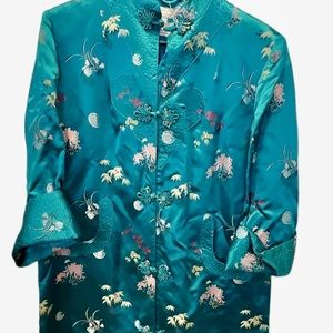 Vintage Peony Brand Womens Asian Robe Coat Size 36
